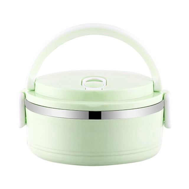 Ohufall Stainless Steel Insulated Circular Airtight Food Storage Containers With Lids Portable Student Office Worker Bento Box