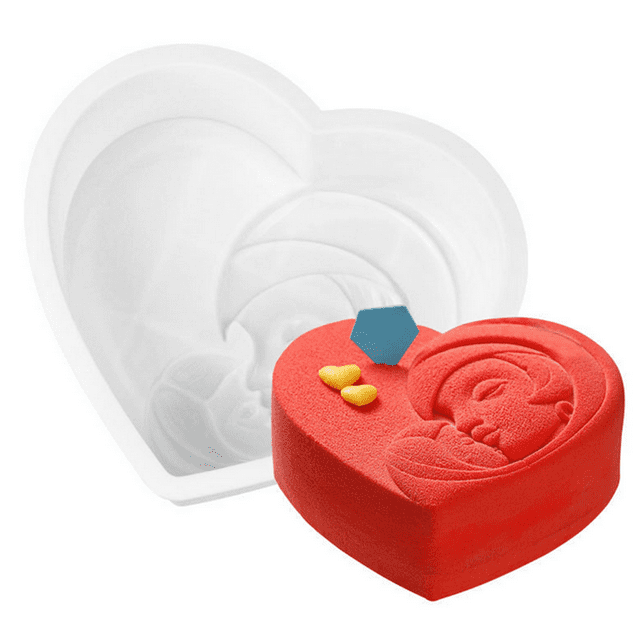 EYIIYE Cake Mould, Silicone Mold Heart Shape Baby Feet Cake Design Pan Mousse Mold Baking Decorating Tools for Cake Biscuit Mousse