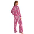 thumbnail image 3 of BZSMCE Women Slim Pajamas Loose Style Female Fashion Joyful Crimson Winter Pattern Sleepwear, 3 of 6