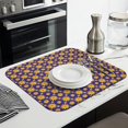 thumbnail image 3 of Microfibre Drying Mat for Kitchen Watercolour Sunflowers Blue Dish Drying Drainer Mat Absorbent Drying Mat Washing Up for Glass, Plate & Cup 16inch X 18inch, 3 of 7