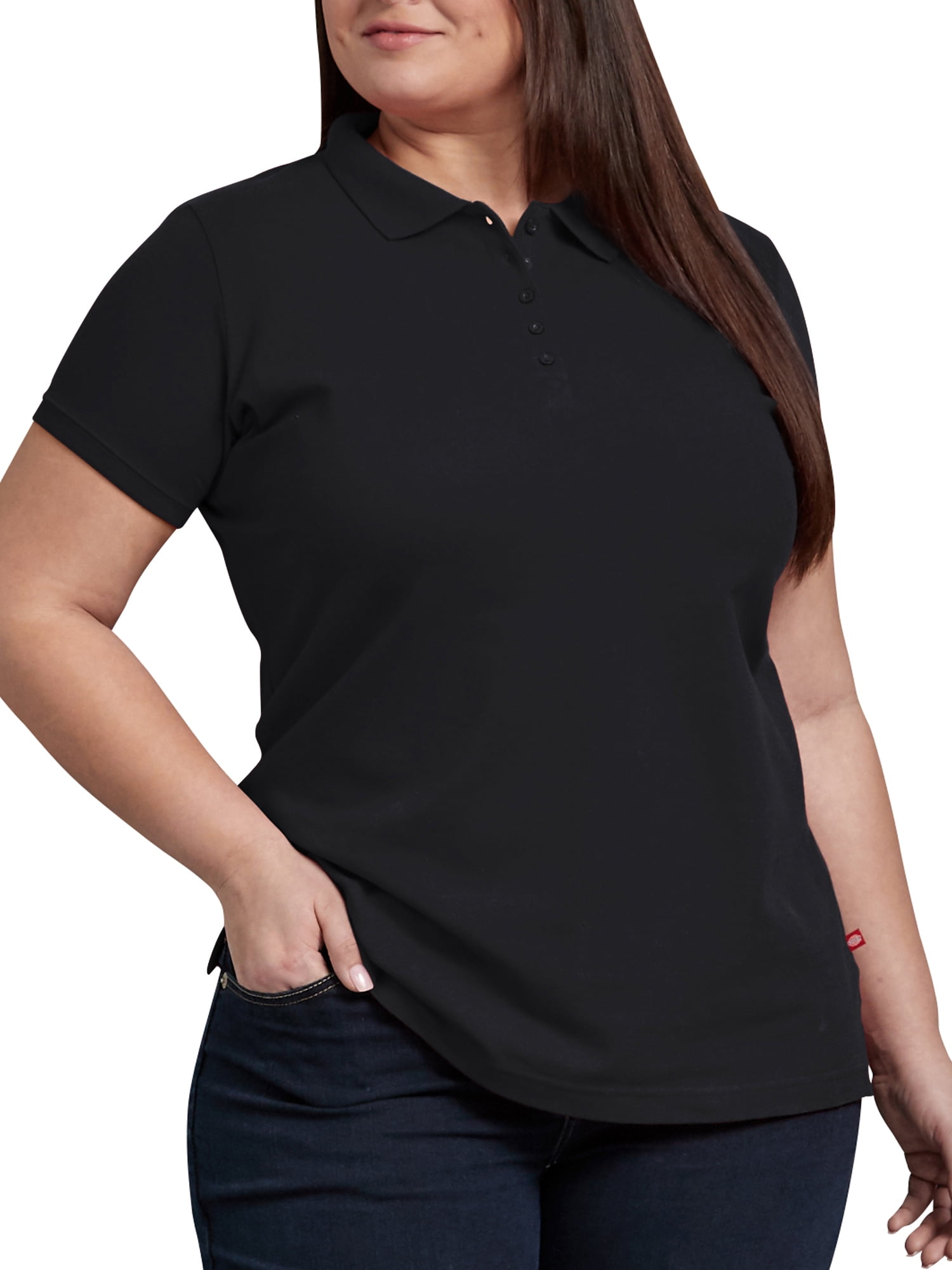Women's Plus Size Solid Pique Polo