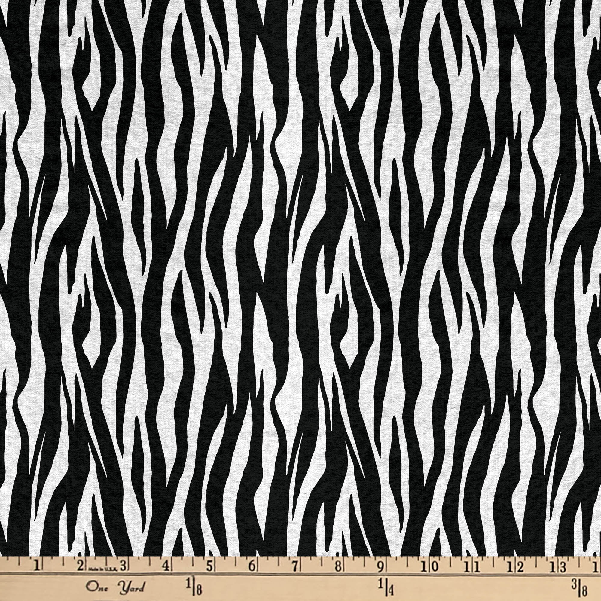 David Textiles 57" Chiffon Tiger Fabric By the Yard, White|Black