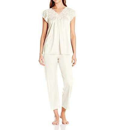 Women's Shadowline 76737 Silhouette Pajama (Ivory 3X) - Walmart.com