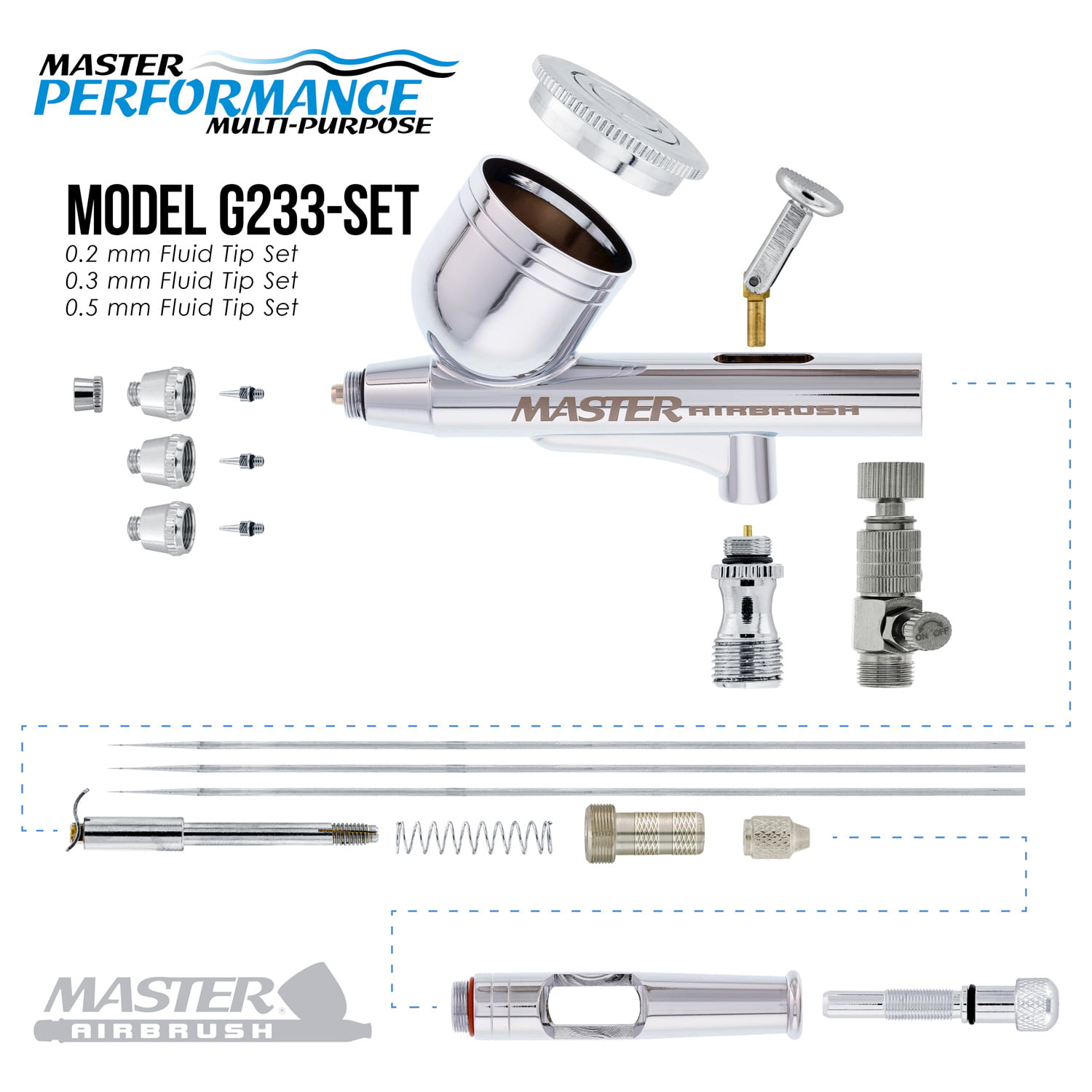Master Airbrush Hi-Flow G33 All-Purpose Precision Dual-Action