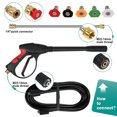 thumbnail image 6 of High Pressure Car Power Washer 4000PSI Spray Gun Wand Lance Nozzle Tips Hose Kit, 6 of 11