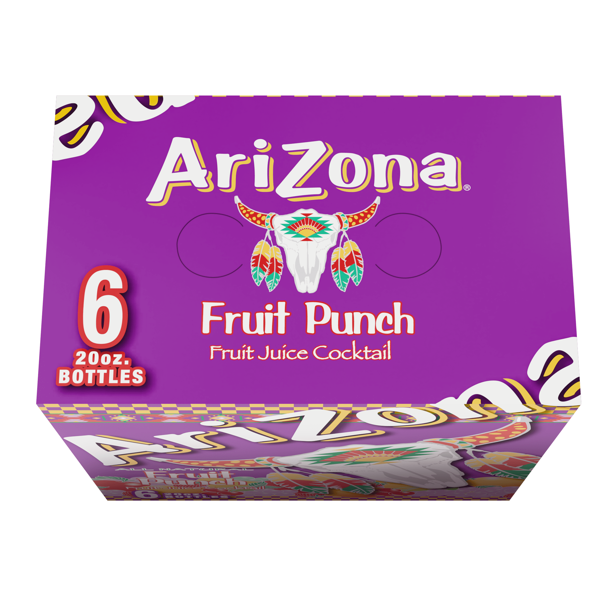 (2 pack) AriZona Fruit Punch Juice Cocktail - Tall Boy 20 fl oz (pack of 6)