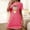 Hot Pink, variant on Sakmal Halloween Nightgowns for Women Soft Cute Sleep Dress Black Short Sleeve Nightgowns for Women