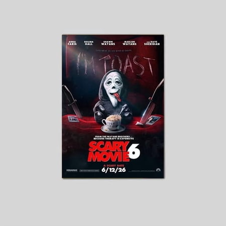 Scary Movie 6 Movie Poster 2026 Wayans Anna Faris Regina Hall Ghostface Poster Size 24''x36'' The Golden Shop