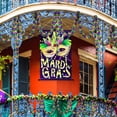 thumbnail image 4 of TETOU Mardi Gras Garland Decor,50Ft Green Gold Purple Glitter Tinsel Fall Garland for Tree Home Fireplace Party Indoor Outdoor Decoration, 4 of 6