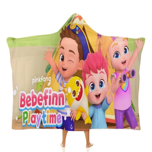 Bebefinn Hora de Jugar Manta Capa con Capucha Anti-Bolitas, Manta de Lana Ártica Suave, Manta Portátil de Felpa Ligera y Lujosa, Poncho para Siesta en Casa y Oficina, 100*130cm