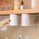 thumbnail image 2 of Magnetic Toothbrush Holder, Space Saving, Inverted Wall Mount, Toothbrush Organizer for Home, 2 of 4