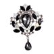 thumbnail image 1 of Broches de diamantes de imitación, broche de cristal, accesorios de disfraz, joyería, broche para mujer, Pin decorativo para cárdigan, camisa, ropa Negro, 1 of 8
