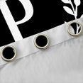 thumbnail image 4 of Homewish Personalized Initial P Blackout Curtains Set of 2 (52x84 Each) For Teens Boys Girls,Black White Window Curtains,Botanical Plants Leaves Curtains and Drapes,Microfiber Bedroom Decor, 4 of 6