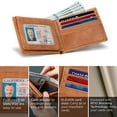 thumbnail image 3 of Serman Brands 2 ID Window Wallet for Men | RFID Blocking | Premium Full Grain Leather | Bifold Top Flip | Extra Capacity Travel Wallet | California Desert, 3 of 6