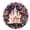 A005- E, variant on Halloween Pearl Art Diy Kit with Light Up Castle and Ghost Design, 1 Set, Purple Pearl and Diamond, for Home Wall Or Door, Hanging Decoration