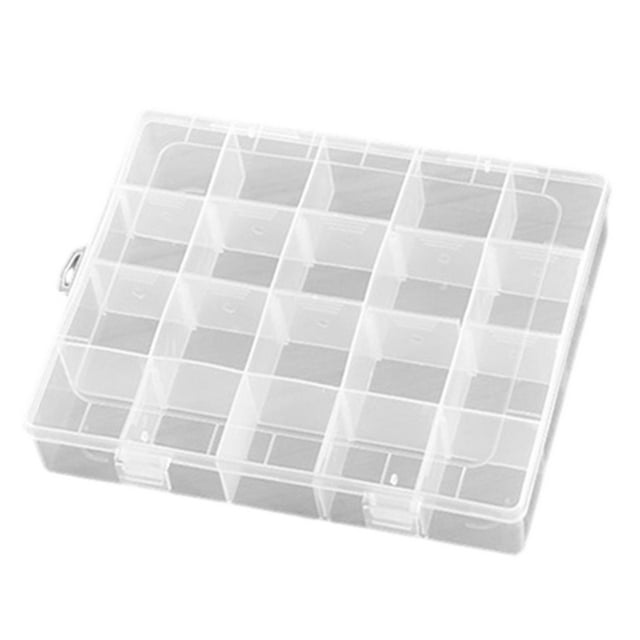 GROWTH TANK 20 Grids Organizer Box Container Jewelry Beads Organizer Storage Box Clear Craft