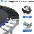 thumbnail image 6 of BCAN 38"/40''/48'' Foldable Mini Trampoline Fitness Trampoline with Safety Pad,Rebounder Exercise Trampoline for Adults Indoor/Garden Workout,Max Load 300lbs/440lbs, 6 of 7