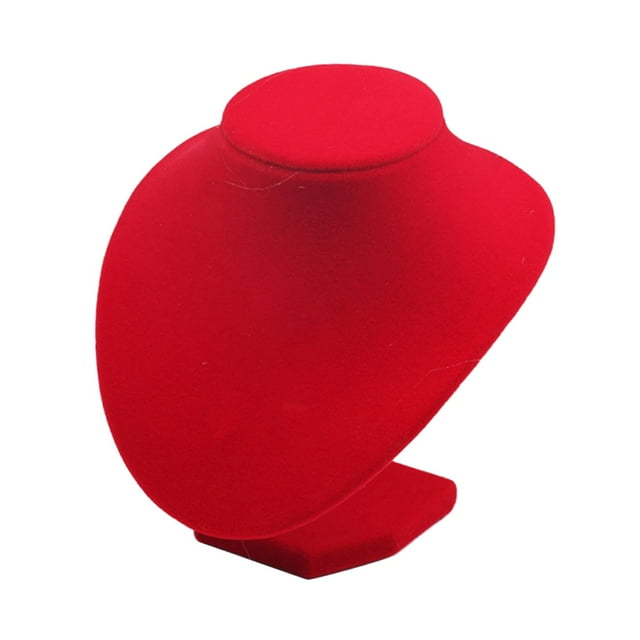 Xuanheng Necklace Display Bust Red Color Model with Base Pendant Holder Stand for Low