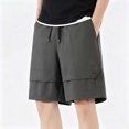 thumbnail image 5 of Teen Boys Cargo Shorts Youth Kids Quick Dry Lightweight Pull-On Hiking Shorts for Sports Outdoor with Zipper Pockets Years 7-19 Gray-A, 5 of 9