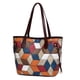 thumbnail image 4 of Bolsos de mano de diseñador nuevos a la moda con estampado de cuadros escoceses coloridos y de gran capacidad para mujer, superventas, 4 of 5