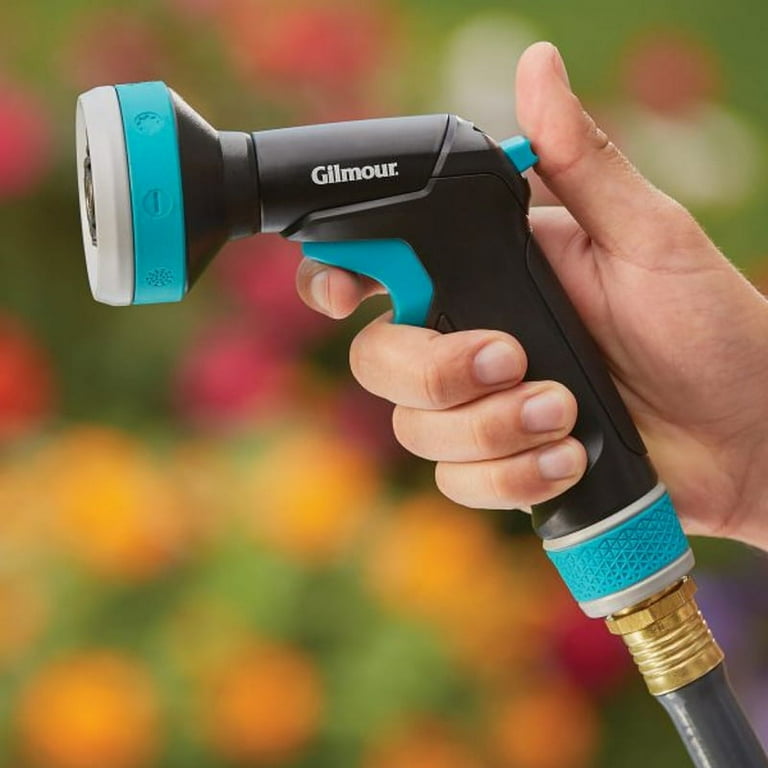Gilmour Swivel Connect 8 Pattern Adjustable Metal Hose Nozzle