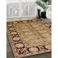 thumbnail image 3 of Ahgly Company Machine Washable Indoor Round Industrial Modern Brown Sand Brown Area Rugs, 4' Round, 3 of 7
