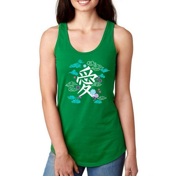 Japanese Word Love Racerback Tank Women -Image by Shutterstock, Female Small