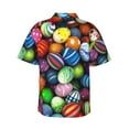 thumbnail image 3 of Kll Men'S Hawaiian Shirt Short Sleeve Button Down Beach Shirts-Easter Eggs2, 3 of 8