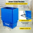 thumbnail image 6 of VEVOR Shopping Basket, 16.9 x 11.8 x 8.7 in/42.8 x 30 x 22 cm((L x W x H), Plastic Handle and Iron Stand, Set of 12 Store Baskets with Durable PE Material Used for Supermarket, Retail, Bookstore, Blue, 6 of 9