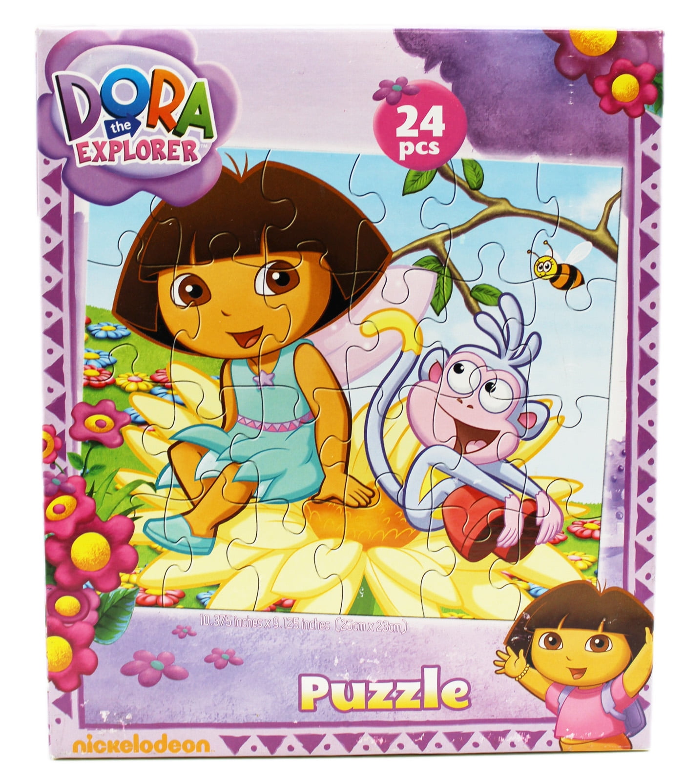 Dora The Explorer Boots And On A Flower Kids Jigsaw.