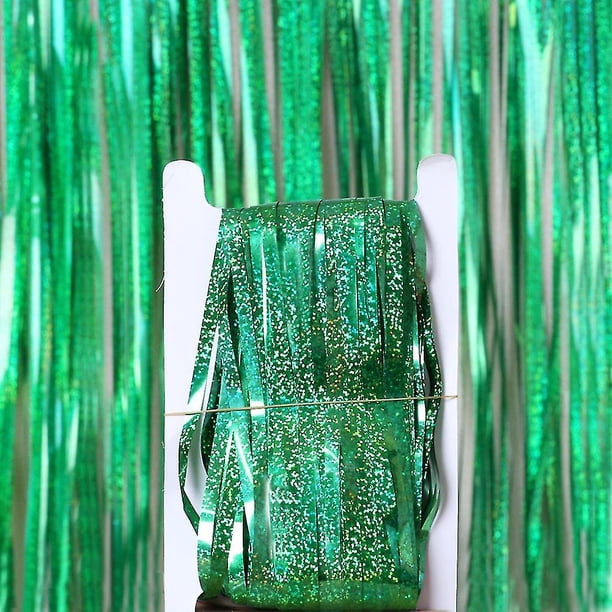 Oropel con purpurina, cortina con flecos, telón de fondo, decoración para fiesta hawaiana, boda y cumpleaños