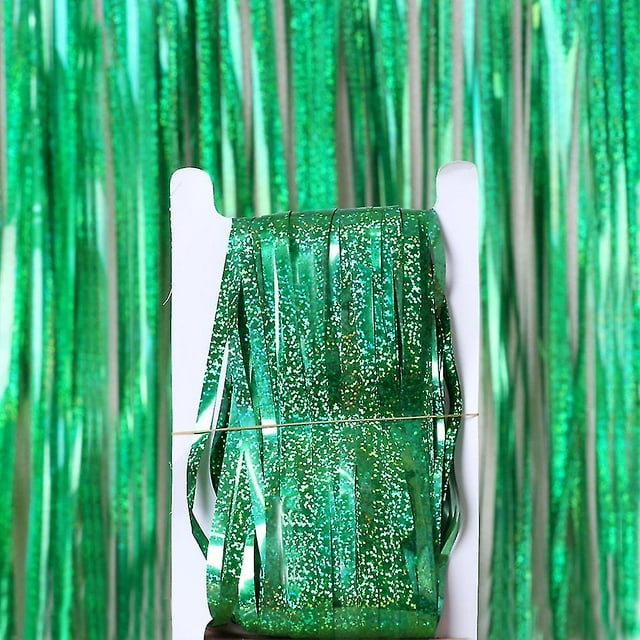 Oropel con purpurina, cortina con flecos, telón de fondo, decoración para fiesta hawaiana, boda y cumpleaños