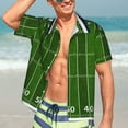 thumbnail image 7 of Xecao American Football Field Print Hawaiian shirt - A Stylish Short-Sleeve Button-Down for Men, Perfect for Casual Beach and Tropical Outings.,Medium, 7 of 7