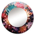 thumbnail image 3 of Designart "Pink Succulent Pink Charm I" Succulent Rund Mirror For Wall Decor - Large Pink Round Printed Mirror - Traditional Round Mirror 23" x 23" Inch, 3 of 6