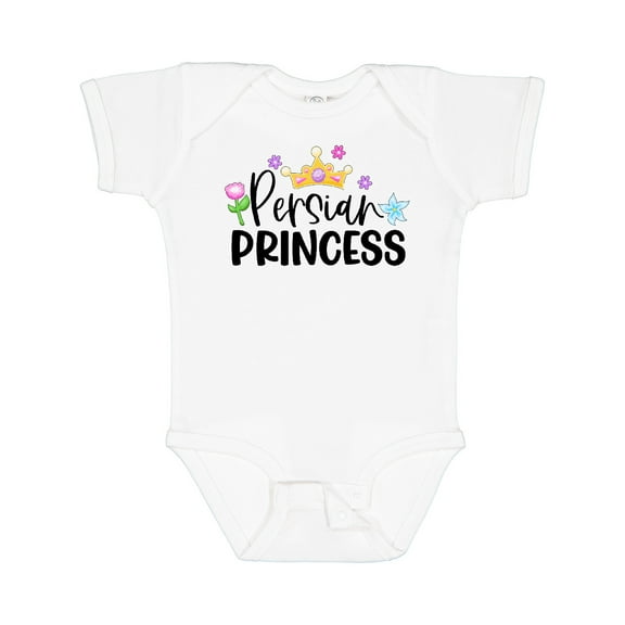 Inktastic Persian Princess with Crown and Flowers Girls Baby Bodysuit