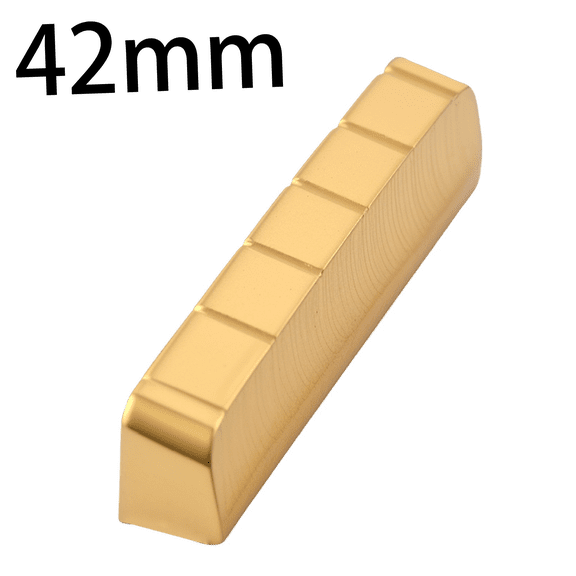 LOOKSEVEN 6-String Electric Guitar Brass Nut, 42x6x7.5-9mm Pre-Slotted Replacement