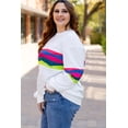 thumbnail image 4 of a.Jesdani Plus Size Striped Sweatshirt - Comfort Meets Style!, 4 of 8