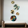 thumbnail image 2 of Designart "Ethereal Illusion" Abstract Round Wall Art Set Of 5 - Black Modern Office Room Wall Art Set, 2 of 6