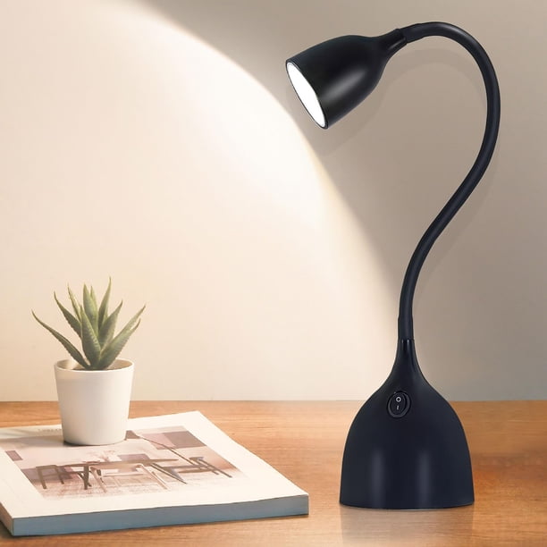 Lámpara de escritorio EJIAXIN Luz de lectura LED ajustable negra