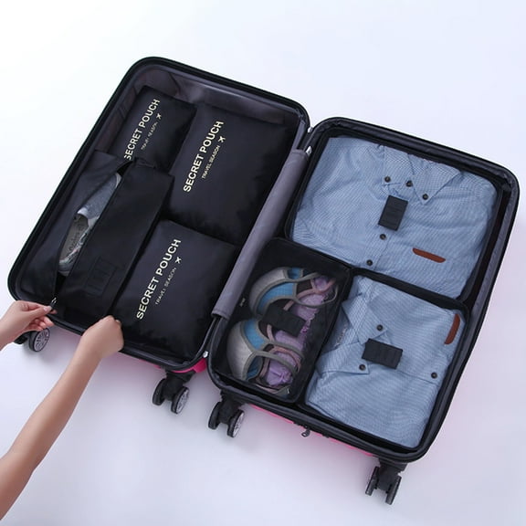 7 Set Packing Cubes for Travel - Luggage Organizers with Shoe Bag & Laundry Bag - Travel Essentials Organizer for Suitcases, Clothes, Toiletries & Accessories