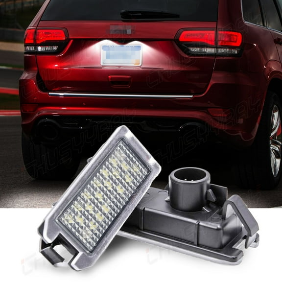 2PCS White LED Rear License Plate Light Lamp Fit For Jeep Grand Cherokee 2014-2022