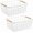 New-White2, variant on Wire Baskets with Handles Wire Storage Organizer Bin Baskets, Pantry, Closets, Bedrooms - Set of 2（Black）