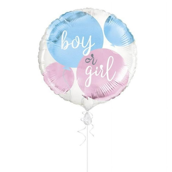 Unique Party Round Gender Reveal Foil Balloon