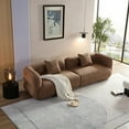 thumbnail image 6 of Camel Sectional Sofa - Durable Fabric & Solid Wood Frame - High Density Sponge Filler, 6 of 18