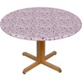 thumbnail image 1 of Round Fitted Tablecloth 54 Inch, Floor Terrazzo Texture Elastic Fitted Round Table Cover Fitted Table Cover Washable Tablecloths Kitchen Tablecover for Party, Wedding, Cocktail, Banquet, Festival, 1 of 1