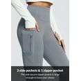 thumbnail image 2 of BALEAF Womans Fleece Lined Pants Winter Thermal Warm Yoga Pants Flare Leggings Waterproof Warm Bell Bottom Leggings with Pockets 29'' Grey S, 2 of 6