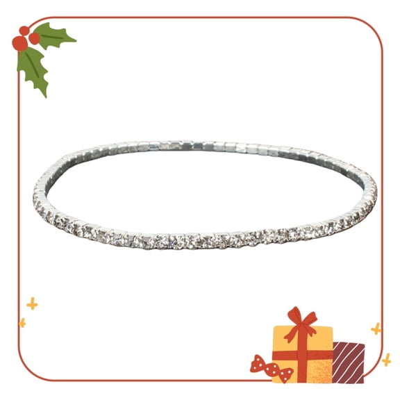 Luxury Stretch Tennis Bracelet for Men and Women - Shiny Simulated Diamond Jewelry, Perfect Christmas or Birthday Gift