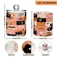thumbnail image 2 of 4 Pack Bathroom Canisters Transparent Storage Jar for Cotton Ball, Swab, Floss Orange Halloween Motif, 2 of 6