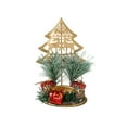 thumbnail image 2 of Golden Christmas Tree Wrought Iron Window Display Candle Tray – Christmas Holiday Table Centerpiece Holder for Pillar Taper Candles Entryway Dining Room Decor, 2 of 6