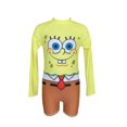 thumbnail image 1 of Traje de Baño Bob Esponja Talla 4 Sustentable de Manga Larga Diseño con Pantalones Café con Amarillo, 1 of 3